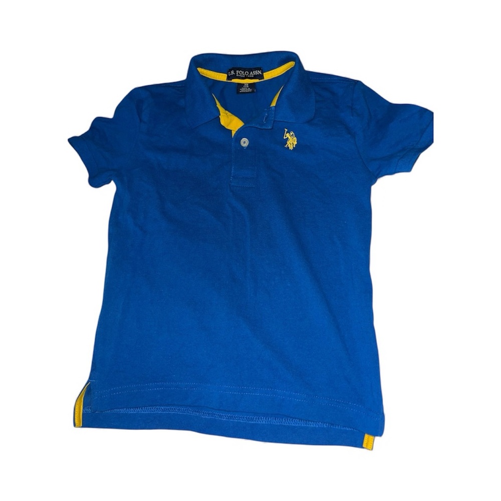 U.S. Polo Assn. Kids Royal Blue and Yellow Polo Shirt